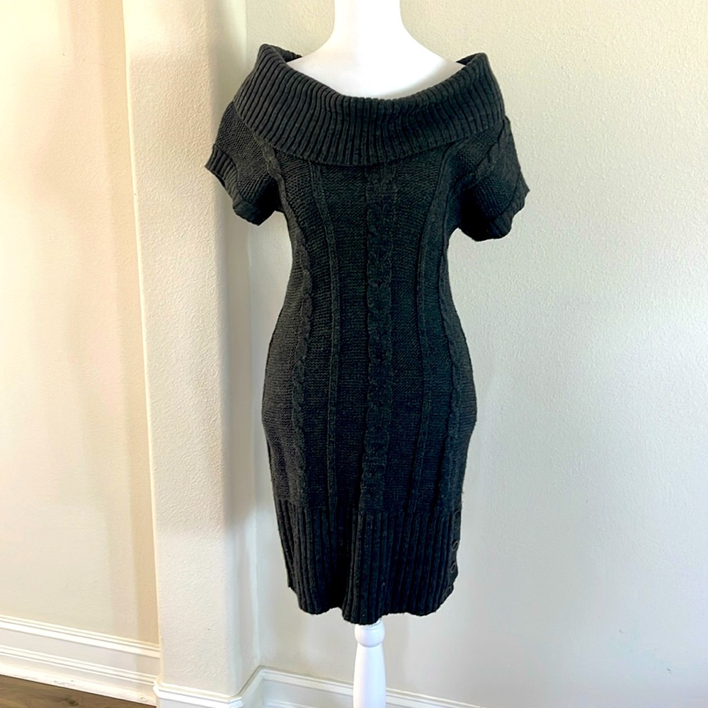 Sweater Dress, Gray, Small